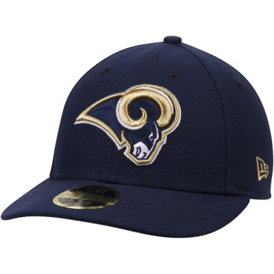 Men's Los Angeles Rams New Era Navy Omaha Low Profile 59FIFTY Structured Hat 2533874